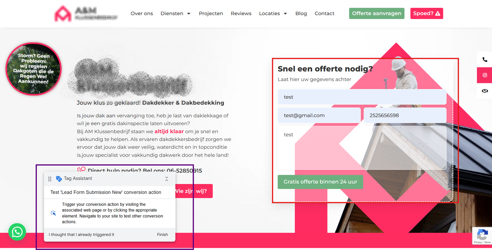 how to check whether the google ads tag assistant is connected in Google Ads Conversion Settings 