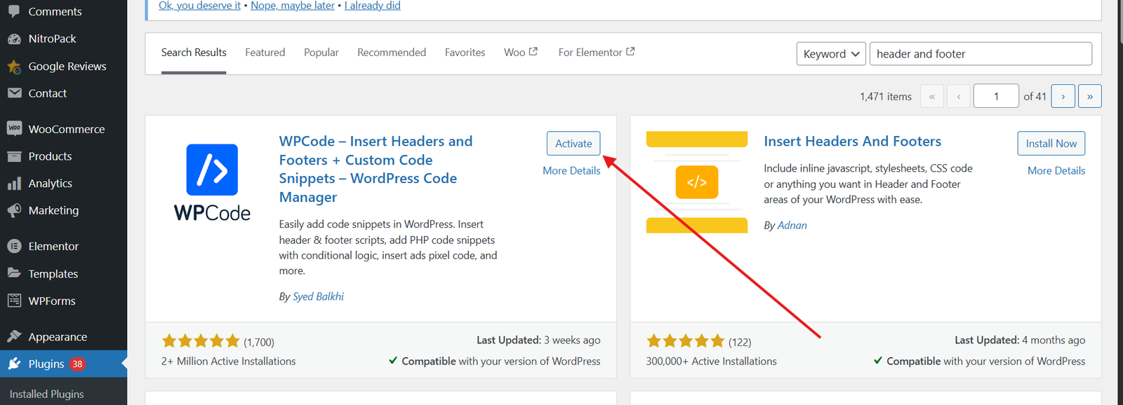 how to activate a plugin from a wordpress backend website