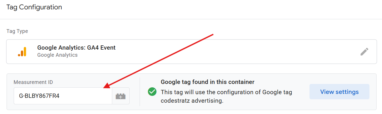 How to paste measurement ID while making a tag in Google Tag manager 