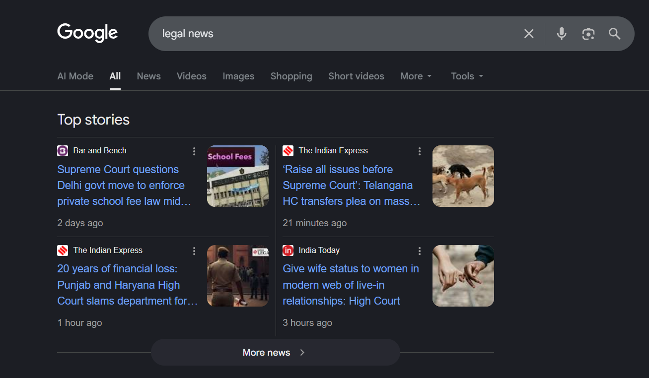 News Article Example from Google